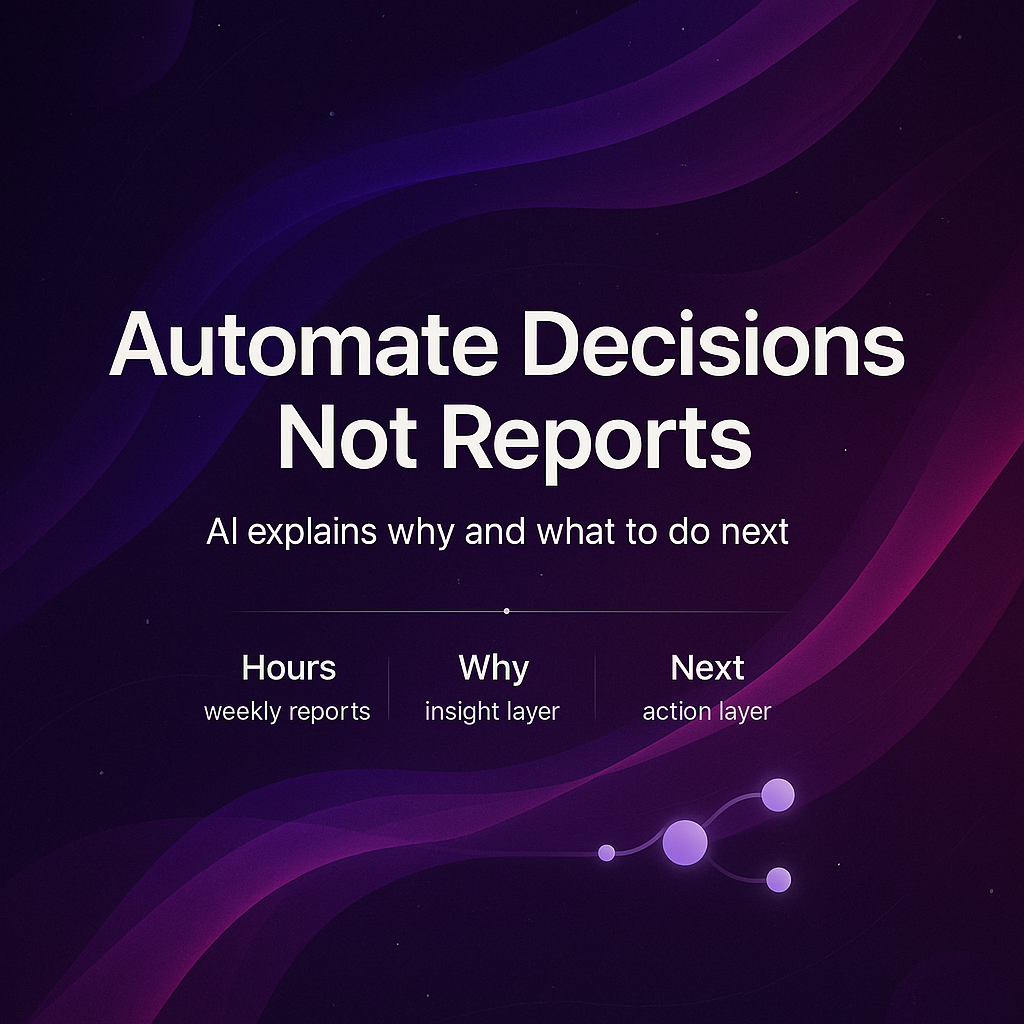 AI ad reporting: From Weekly Decks to Automated Decision Packages